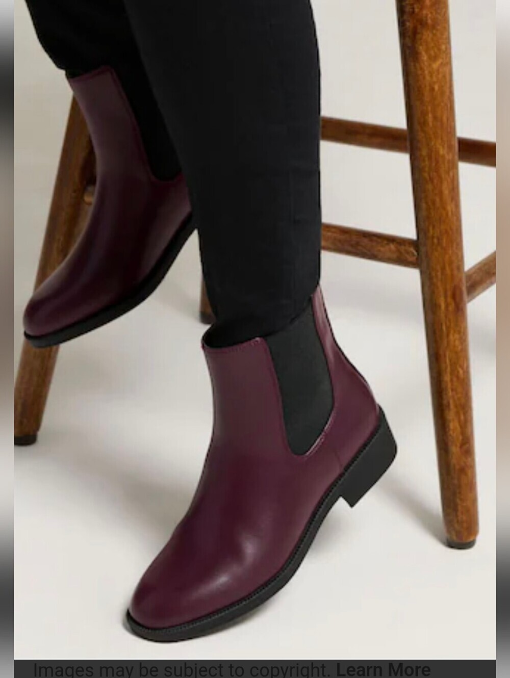 Browns shoes Leather Chelsea Boots purple burgandy woman's size 37 fit US 6-7